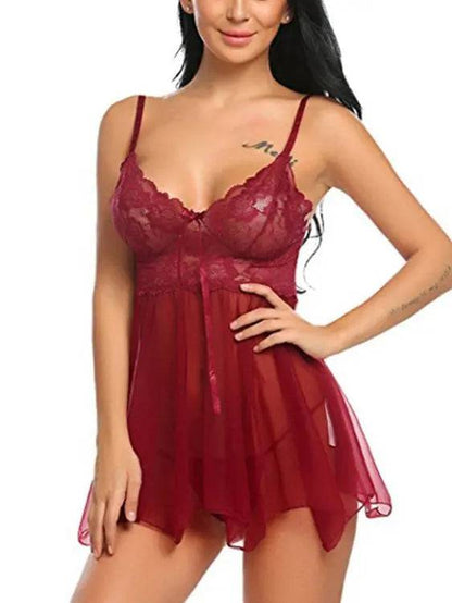 Sexy Lingerie Sexy Lingerie Front Slit Nightdress - Urban Trend Fashion