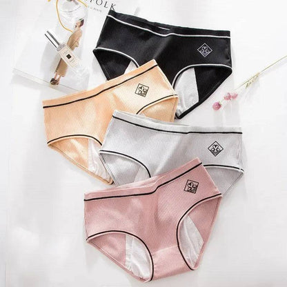 Threaded cotton sanitary panties - Urban Trend Fashion