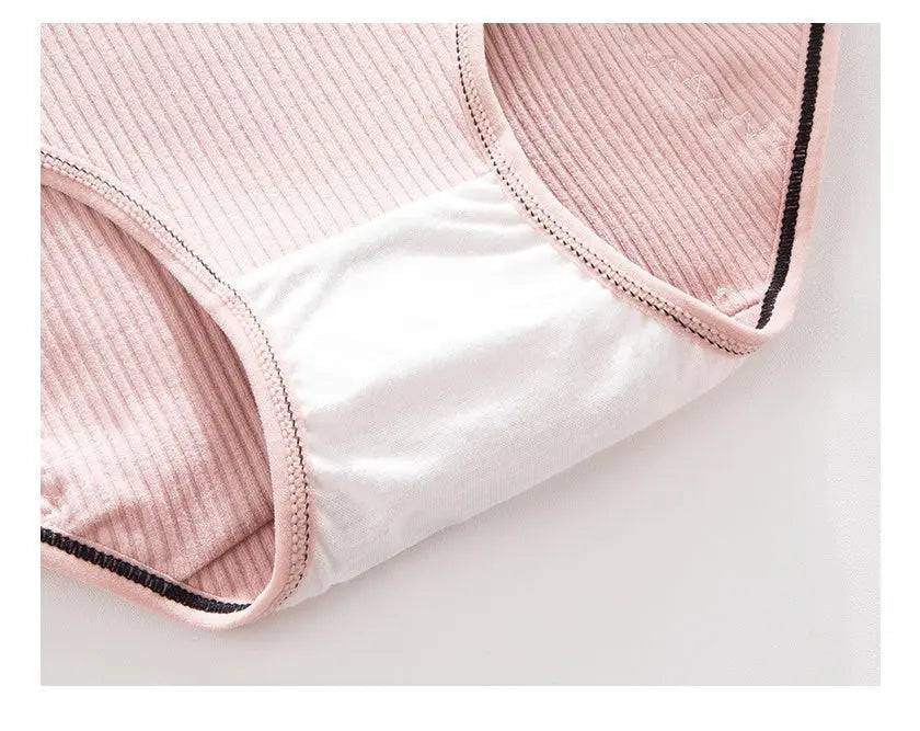 Threaded cotton sanitary panties - Urban Trend Fashion