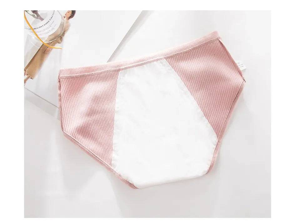 Threaded cotton sanitary panties - Urban Trend Fashion