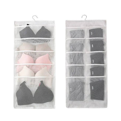 Underwear Buggy Wardrobe Socks Panties Bra Double-sided Hanging Bag With Hook - Urban Trend Fashion