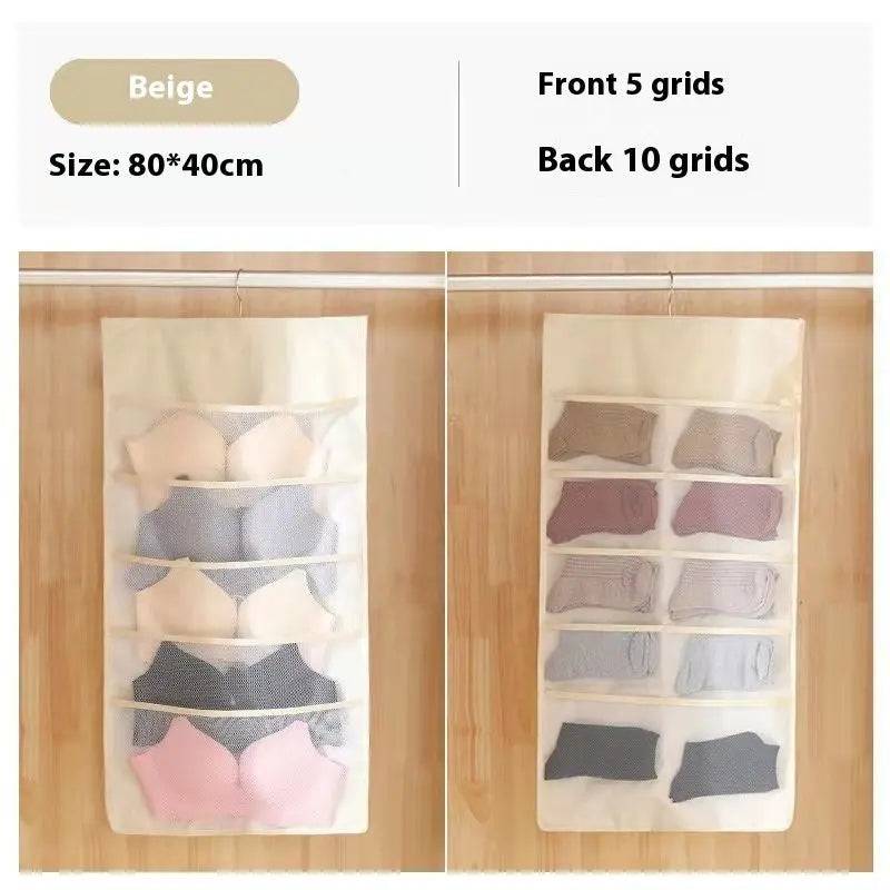 Underwear Buggy Wardrobe Socks Panties Bra Double-sided Hanging Bag With Hook - Urban Trend Fashion