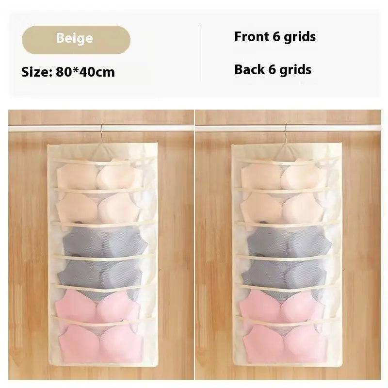 Underwear Buggy Wardrobe Socks Panties Bra Double-sided Hanging Bag With Hook - Urban Trend Fashion