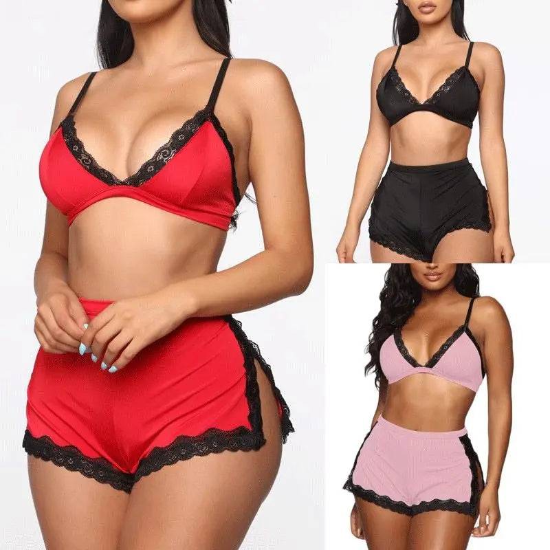 Women Sexy Sleepwear Lingerie Lace Bra - Urban Trend Fashion