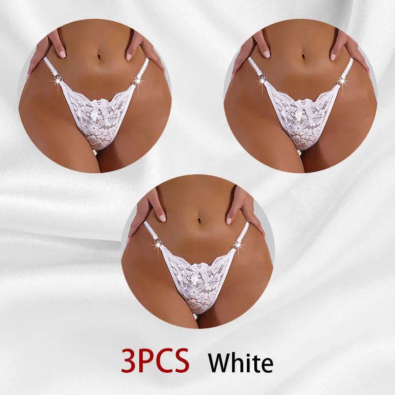 Women's Thong Lace Hollowed Out Mesh Gauze Panties Women's Traceless Panties - Urban Trend Fashion