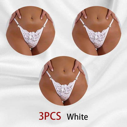 Women's Thong Lace Hollowed Out Mesh Gauze Panties Women's Traceless Panties - Urban Trend Fashion