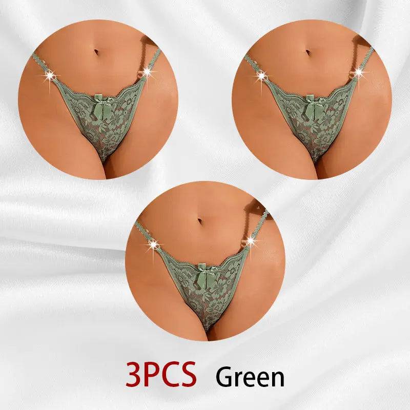 Women's Thong Lace Hollowed Out Mesh Gauze Panties Women's Traceless Panties - Urban Trend Fashion