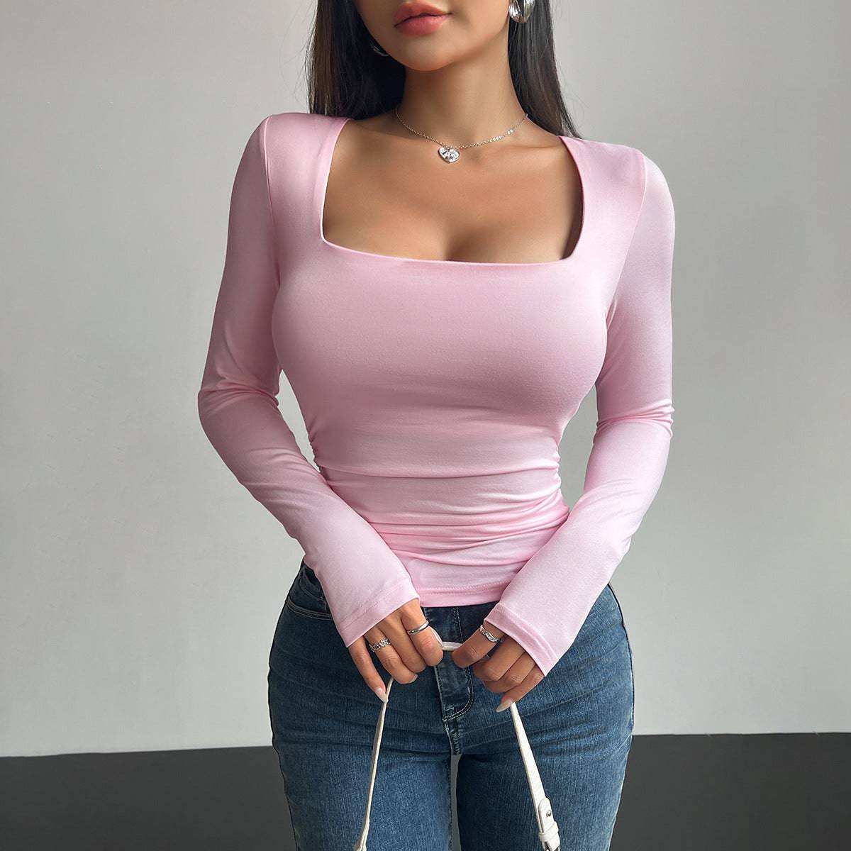 Pullover Tight Casual Fashion Tops Women - Urban Trend Fashion