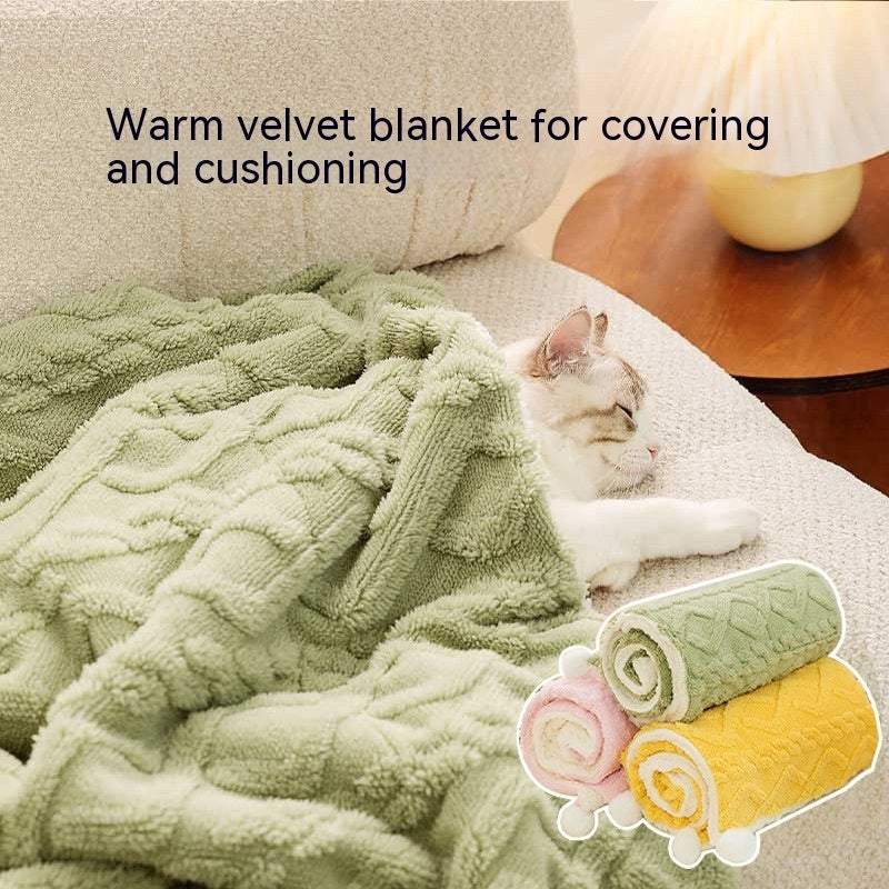 Pet Blanket Ins Style Solid Color Cat Supplies Pet Products - Urban Trend Fashion