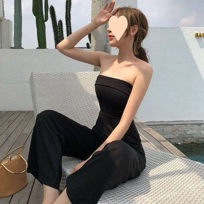 New Slim Fit Tube Top Jumpsuit Women - Urban Trend Fashion