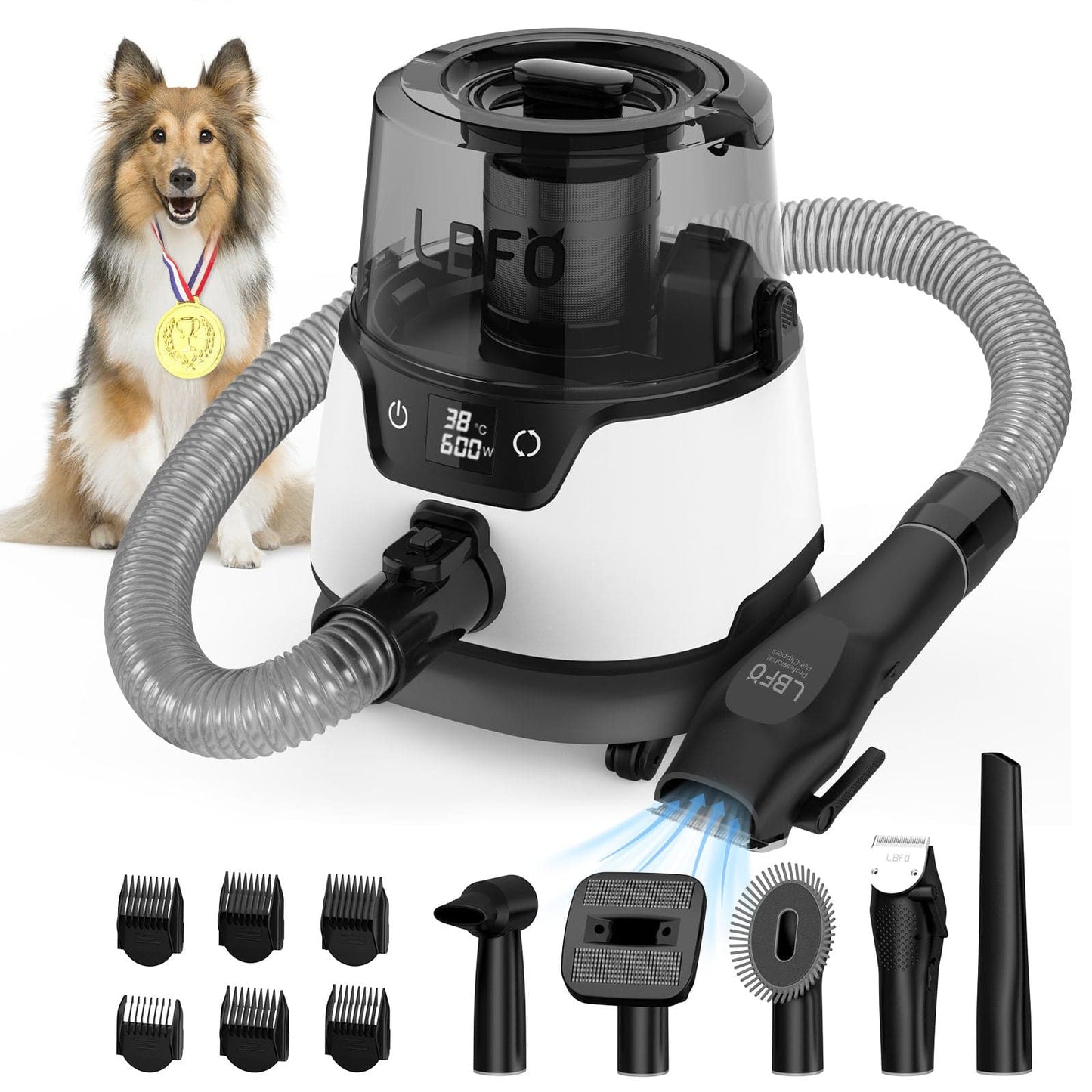 Rice cooker with blower and rinser, black and white.Dog Grooming Kit, Pet Hair Vacuum and Dog Dryer with 5 Pet Grooming Tools, 600w Dog Grooming Vacuum with 3L Dust Cup Dog Clippers, Low Noise Pet Grooming Kit with Dog Clippers for Grooming - Urban Trend Fashion