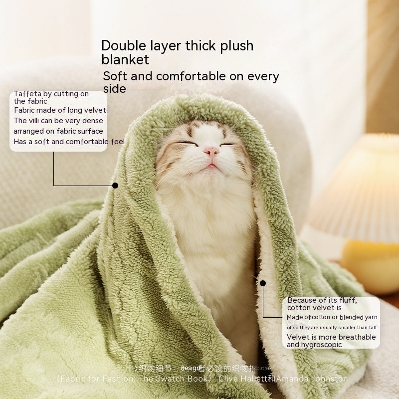 Pet Blanket Ins Style Solid Color Cat Supplies Pet Products - Urban Trend Fashion