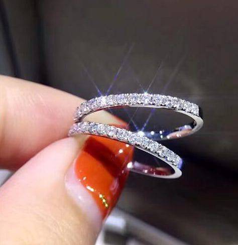 Women&#039;s Jewelry Cz Zircon Crystal Band Ring - Urban Trend Fashion