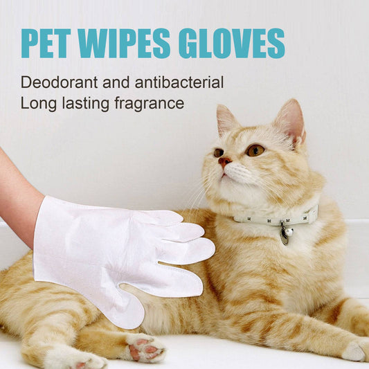 Yegbong pet hair removal wipes Clean wipes no-bath non-woven gloves for felines - Urban Trend Fashion